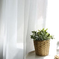 SNOW & GR8 (305cm) Sheer Curtain / Langsir Sheer FREE Hook or Ring for Sliding Door and Window - Sno