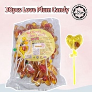 Love Red Plum Lollipop honey candy gula madu 30pcs