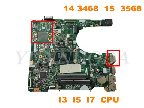 15341-1 For dell Inspiron 14 3468 15 3568 Notebook Motherboard Mainboard w i3 i5 i7 7th Gen CPU test