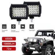 Car 12V 24V Headlight 72W Light Bar Work Light Spotlight 4Inch LED Light Bar Fog Lamp for Truck Trac