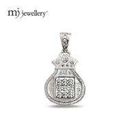 MJ Jewellery 925 Sterling Silver Abacus Pendant SB575 Plated White Gold