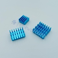 Raspberry pi heat sink (for 4B/4B+, metallic blue or zinc-silver)