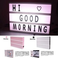 LED Night Light Box Card Battery Powered A4 A5 A6 Letter/ Number/ Symbol DIY Cards for Birthday Party Decoration Desk Lamp