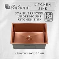 CABANA Undermount 1.2mm Thick 304 Stainless Steel Cabana Home Living Kitchen Sink Single Bowl Pull Out Drainer CKS7506