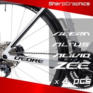 Shimano Altus Acera Alivio Deore ZEE SLX XT XTR Saint Bike Group set Brand Sticker Decal