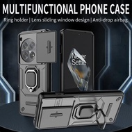 OnePlus 12 12R OnePlus12 OnePlus12R 12 R Phone Case Armor Metal Bracket Stent Push Camera Shockproof