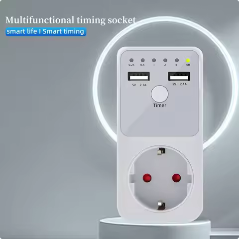 Digital Timer Socket Surge Protector Socket Voltage Relay Switch 6 Hour 220V 230V Appliance Time Con