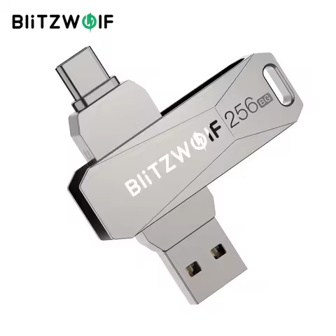 BlitzWolf BW-UPC2 256GB USB Disk 2 in 1 Type-C USB3.0 Flash Drive Ultra-fast Transmission 360° Rotat