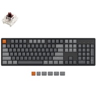 Keychron K10 คีย์บอร์ดแบบมีสายไร้สาย โครงสร้างอลูมิเนียม ช่องเชื่อมต่ออุปกรณ์หลายชิ้น คีย์บอร์ดสำนัก