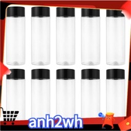 10Pcs 400Ml/13.5Oz Plastic Juice Bottle Transparent Coarse Cereals Storage Container Beverage Bottle