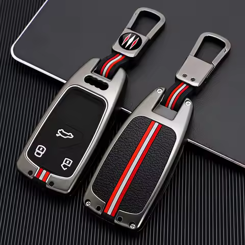 Zinc Alloy Car Key Case For Audi A4 B9 A5 A6L A6 S4 S5 S7 8W Q7 4M Q5 TT TTS RS Coupe Styling Access