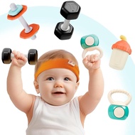 IPlay, iLearn4PCS Baby Fitness Rattle Toy, Newborn Bath Gift 3-6-9 Months | Baby Sensory Molar Rattl