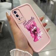 Case For OPPO A55 Pink Black Tiger Cat Shockproof Phone