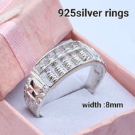 (8mm 925 silver ring abacus cincin perak 925 sempoa