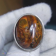 Cincin Batu Akik Pancawarna garut gred padu