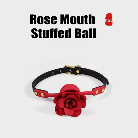 Silicone Mouth Stuffed Ball BDSM Bondage BDSM Sexual Accessories Mouth Gag Rose Mouth Stuffed Ball F