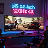 Mingsu 34-inch fish screen display 4K 100HZ 2K borderless gaming computer 34-inch 4K 100HZ 21:9 moni