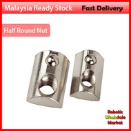 Half Round Nut Elasticity Spring Elastic Spring Nut Steel Ball Nut For 203040 Series Aluminum Profil
