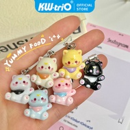 GANTUNGAN Cute Fur Cat Keychain Mobile Phone Decoration Fur Bag Keychain Keychain