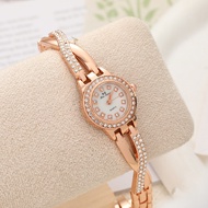 9 ️ ⃣ Cross Rhinestone Light Luxury Watch Women Round Dial Light Luxury Classy Diamond Ladies Quartz