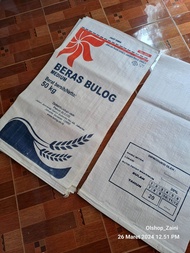 10 Karung plastik BARU BERAS BULOG 50 kg ORI tebal 56x90 cm