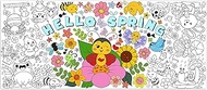X1zuue Hello Spring Giant Coloring Poster for Kids Huge Spring Theme Blank Paper Banner Large Colori