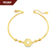 Top Cash Jewellery 916 Gold Ancient Coin Adjustable Baby Bangle