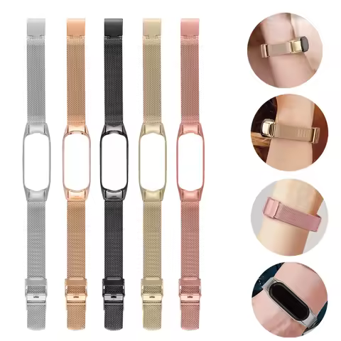 New Metal Strap for Xiaomi Mi Band 5 6 Band Milanese Bracelet Wristband for Xiaomi Miband Band 5 6 W