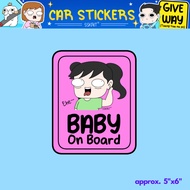 SSKAIT Baby On Board Ehe - Funny Mood Waterproof Car Stickers
