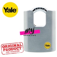 Yale Y122/50/123/1 Silver Series Outdoor Brass/Satin Closed Shackle Padlock 50mm