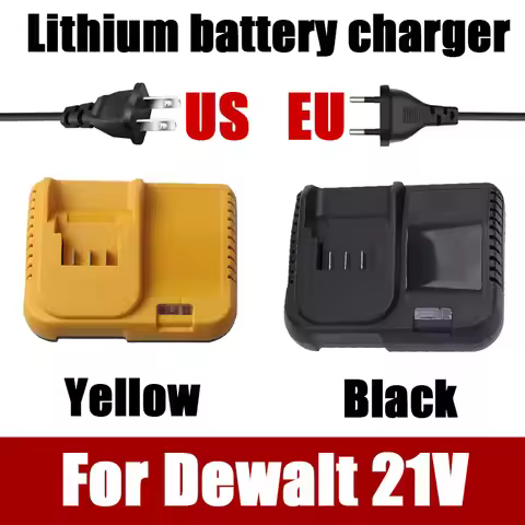 For Dewalt 21V Battery Charger US EU Plug Fast Lithium Battery Power Tool DCB200 DCB201 DCB609 DCB18