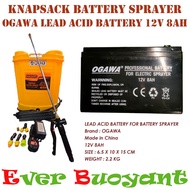OGAWA BATTERY 12V 8AH FOR KNAPSACK BATTERY SPRAYER BATERI 12V 8AH UNTUK MESIN PENYEMBUR BATERI GALAS