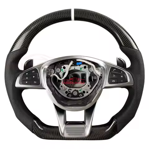 Carbon Fiber Racing Wheel Steering Wheel Fit For W205 A205 S205 A200 C200 C63 G63 C43 C450 E63 S65W1