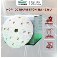 Box of 100 sheets of P400 3M 236U 6-inch Gold Sandpaper