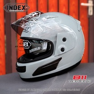 หมวกกันน็อคเต็มใบ หน้ากาก 2 ชั้น INDEX รุ่น 811 i-shield ใช้ได้ทั้งกลางวันกลางคืน ฟรีไซสรอบศรีษะ 59-