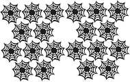 UPKOCH 20 Pcs Spider Web Doilies Face Spider Web Decoration Halloween Web Black Round Placemats Coas