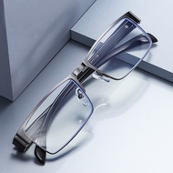 J89868 1pc Metal Frame Squared Lens Spring Hinges Presbyopia Fashion Male Female Unisex Corrective E