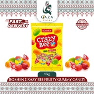 ROSHEN CRAZY BEE FRUITY GUMMY CANDY With Fillings | Gula Gula Gummy Lembut | Mix Flavour