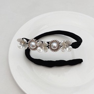 COD🔥 jepit rambut korea Wanita Retro Elegan Roti Temperamen Bunga Mutiara Imitasi Gaya Hair Bun Tie