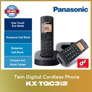 Panasonic KX-TGC312 Twin Digital Cordless Phone WITH 6 MONTHS SHOP WARRANTY