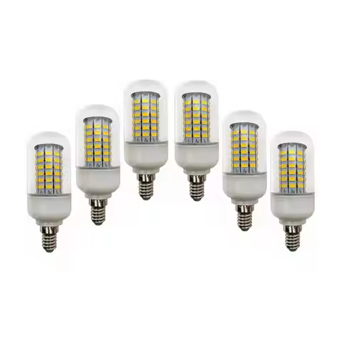 LED Light 12V 6-Pack E14 LED Bulbs , Low Voltage 24V E14 Led Corn Lamp Base Ac/Dc12-60v , 10w Light 