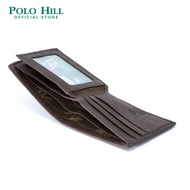 POLO HILL Mens Slim Genuine Leather RFID Protected Genuine Leather BiFold Wallet C-PHW-6053-A-B