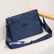 新款男裝斜孭袋 商務休閒A4公文袋 輕便單肩袋 熱賣男包- 深藍色 均碼