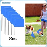 [mojotorw7] Blue Marking Flags Writable PVC Marker Flags Multipurpose Surveyor Stake for Landscaping