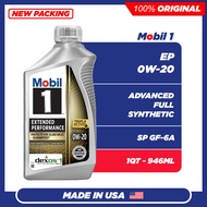(USA) MOBIL 1 EP 0W20 SP GF-6 Advanced Fully Synthetic Engine Oil (1QT/946ml) Dexos Extended Perform