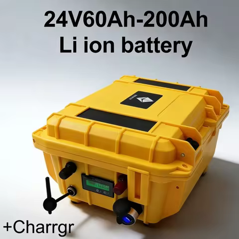 Rechargeable 24V Li-ion Battery Deep Cycle 60Ah 80Ah 120Ah 150Ah 180Ah 200Ah Grade A Built-in BMS So