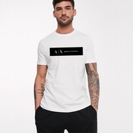 Armani Exchange AX Men T shirt Original Classic Logo Short Sleeved Business Casual Regular Fit Tshir