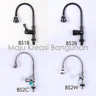 NEW Flexible Swan Faucet Chrome PVCSOLIGEN Sink Faucet BS2 BS2W BS2C BS2B Black