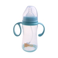 Baby Bottle Milk Feeding Drinking Cup Wide-Caliber Silicone Nipple Milk Bottle Water Drinking Dual-use Bottle