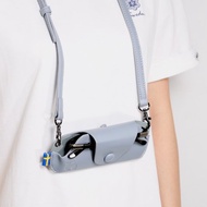 moz瑞典 駝鹿 防潑水 皮革 眼鏡包(灰藍)